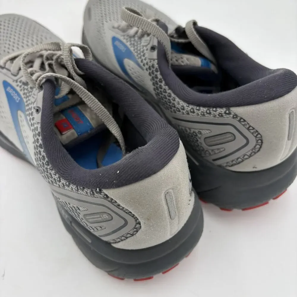 Brooks Ghost 14 Men's Size 9.5 D Grey And Blue Comfort Running/Walking Sneakers